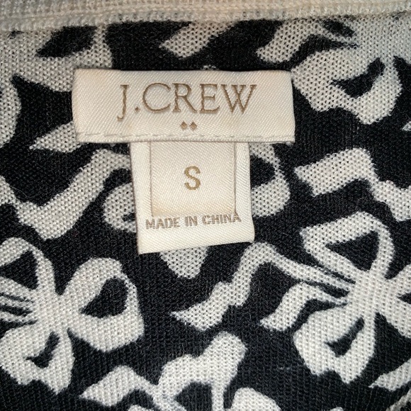 J.Crew ribbon bow print merino wool sweater Size S - Picture 6 of 8